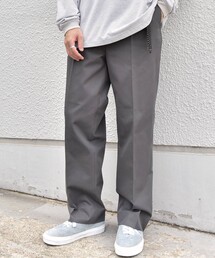 〈洗濯機可能〉2タック センタークリース リラックス チノ スラックス◇