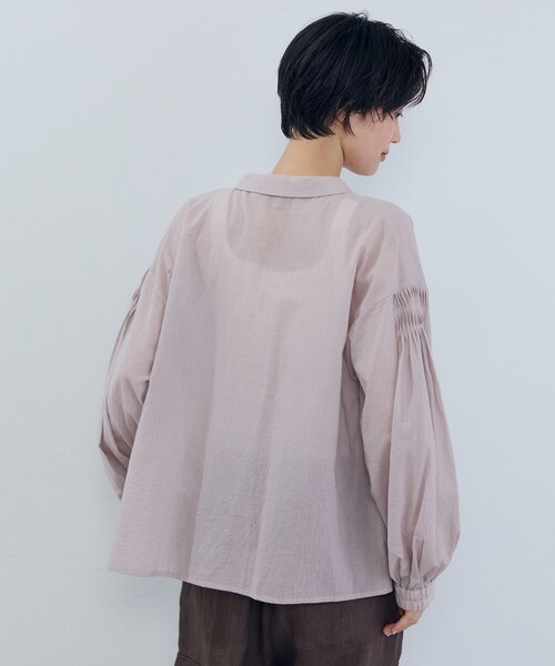 ADIEU TRISTESSE(アデュートリステス)の「コットンスモールカラーシャツ(シャツ/ブラウス・レディース・ブルーグレー/オフホワイト/ピンク・38)」の16枚目の写真