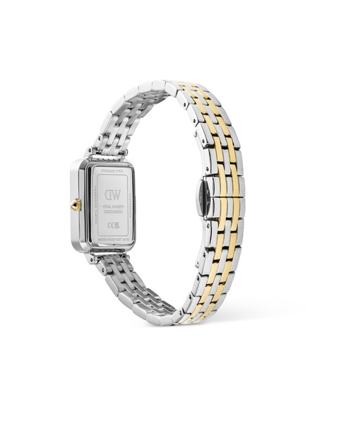 Daniel Wellington(ダニエルウェリントン)の「Quadro 20×26MM 5-Link Two Tone レディース腕時計(アナログ腕時計・レディース・ホワイト/エメラルド・ONE SIZE)」の7枚目の写真