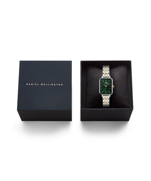 Daniel Wellington(ダニエルウェリントン)の「Quadro 20×26MM 5-Link Two Tone レディース腕時計(アナログ腕時計・レディース・ホワイト/エメラルド・ONE SIZE)」の8枚目の写真