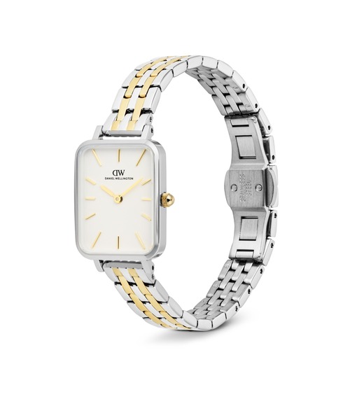 Daniel Wellington(ダニエルウェリントン)の「Quadro 20×26MM 5-Link Two Tone レディース腕時計(アナログ腕時計・レディース・ホワイト/エメラルド・ONE SIZE)」の6枚目の写真