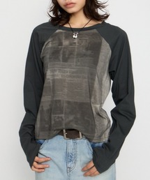 PHOTO PRINT RAGLAN トップス