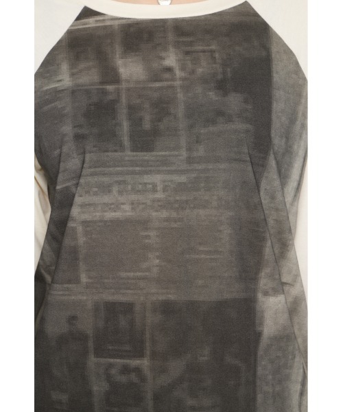 LAGUA GEM(ラグアジェム)の「PHOTO PRINT RAGLAN トップス(Tシャツ/カットソー・レディース・ブラック/ホワイト・FREE)」の14枚目の写真