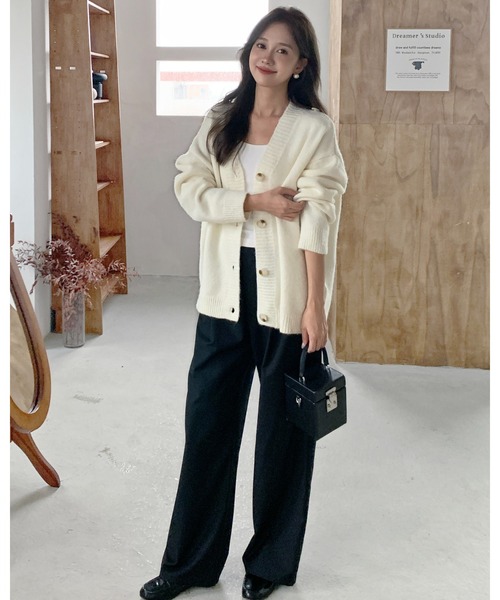 BIRTHDAY BASH(バースデイバッシュ)の「KNIT CARDIGAN with MUFFLER(ニットカーディガン マフラー付き)(カーディガン/ボレロ・レディース・ホワイト・FREE)」の15枚目の写真