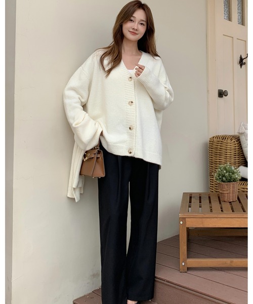 BIRTHDAY BASH(バースデイバッシュ)の「KNIT CARDIGAN with MUFFLER(ニットカーディガン マフラー付き)(カーディガン/ボレロ・レディース・ホワイト・FREE)」の17枚目の写真
