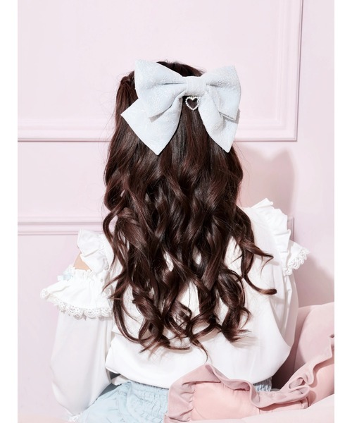 NOEMIE(ノエミー)の「ビッグリボンクリップ付きオープンショルダーブラウス(シャツ/ブラウス・レディース・A/ブルー系その他/ピンク系その他・M)」の14枚目の写真
