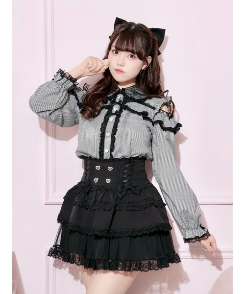 NOEMIE(ノエミー)の「ビッグリボンクリップ付きオープンショルダーブラウス(シャツ/ブラウス・レディース・A/ブルー系その他/ピンク系その他・M)」の18枚目の写真