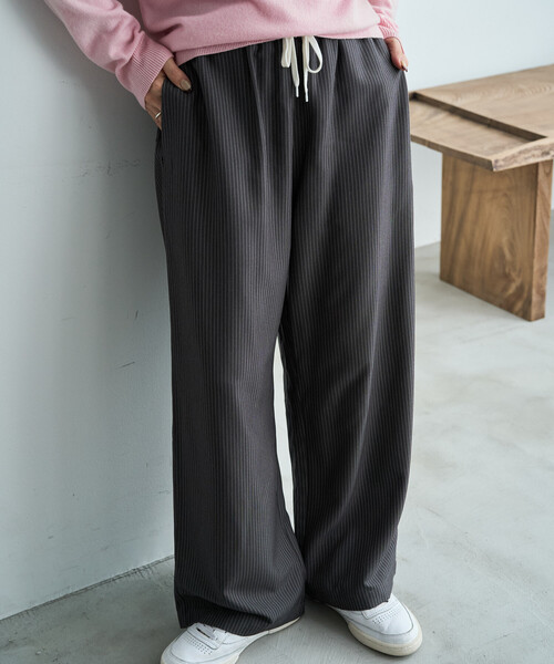 FREAK'S STORE(フリークスストア)の「限定展開 アソート柄 イージー ストレート パンツ(その他パンツ・レディース・ナチュラル/インディゴブルー/チャコールグレー/グレー/ブルー/ネイビー/ダークブラウン・MEDIUM/SMALL)」の3枚目の写真