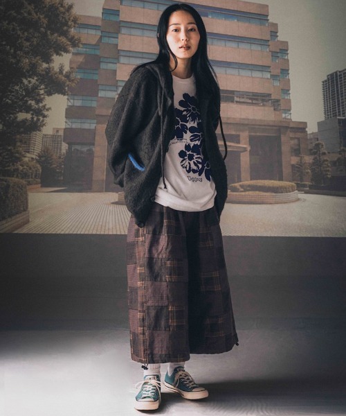 EFFECTEN(エフェクテン)の「mcg3902-Shaggy hooded cardigan シャギーカーディガン(efsc-16)(カーディガン/ボレロ・メンズ・ブラウン/チャコール・ONE SIZE)」の4枚目の写真