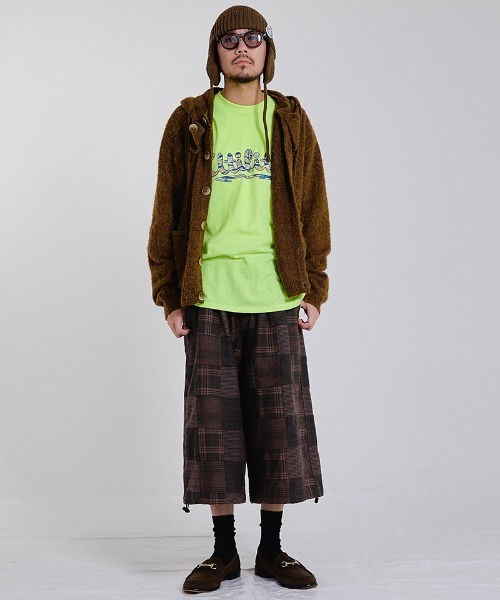 EFFECTEN(エフェクテン)の「mcg3902-Shaggy hooded cardigan シャギーカーディガン(efsc-16)(カーディガン/ボレロ・メンズ・ブラウン/チャコール・ONE SIZE)」の7枚目の写真