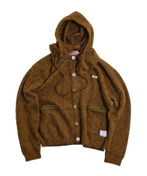 EFFECTEN(エフェクテン)の「mcg3902-Shaggy hooded cardigan シャギーカーディガン(efsc-16)(カーディガン/ボレロ・メンズ・ブラウン/チャコール・ONE SIZE)」の19枚目の写真