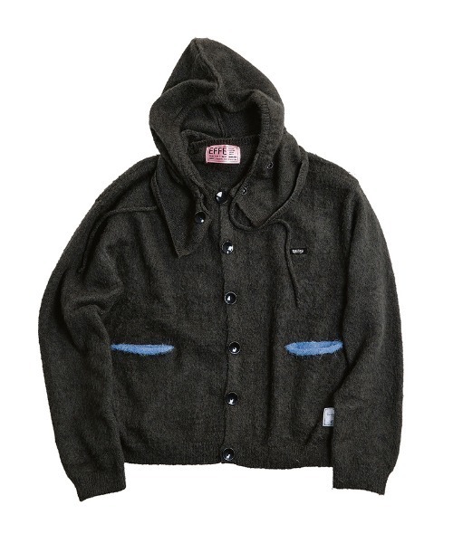 EFFECTEN(エフェクテン)の「mcg3902-Shaggy hooded cardigan シャギーカーディガン(efsc-16)(カーディガン/ボレロ・メンズ・ブラウン/チャコール・ONE SIZE)」の20枚目の写真