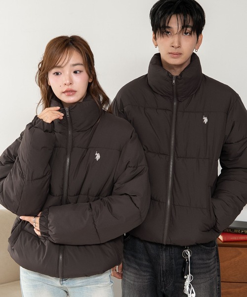 U.S. POLO ASSN.(ユーエスポロアッスン)の「WEGO/【26年秋冬新作】別注U.S.POLO ASSN.パファーブルゾン(ダウンジャケット/コート・メンズ・ライトグレー/ブラック/ダークブラウン・SMALL/MEDIUM/LARGE)」の3枚目の写真