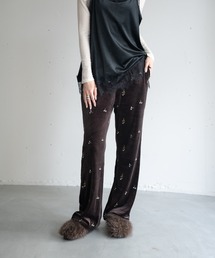 刺繍ベロアパンツ