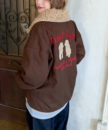 DOUBLE NAME（ダブルネーム）の「Rosette badge  2WAYボア衿スタジャン（その他アウター）」