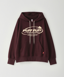 PUFF AIR クロップドフーディ バーガンディ