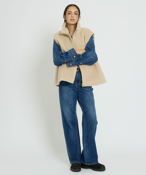 Healthy denim(ヘルシーデニム)の「【Healthy denim / ヘルシーデニム】Roti/デニムシャツ/スキッパーシャツ/秋冬カラー【WEB限定】(シャツ/ブラウス・レディース・ダークネイビー・フリー)」の6枚目の写真