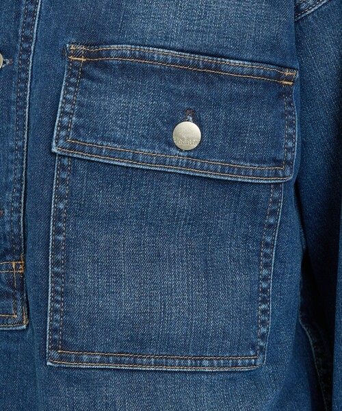 Healthy denim(ヘルシーデニム)の「【Healthy denim / ヘルシーデニム】Roti/デニムシャツ/スキッパーシャツ/秋冬カラー【WEB限定】(シャツ/ブラウス・レディース・ダークネイビー・フリー)」の14枚目の写真