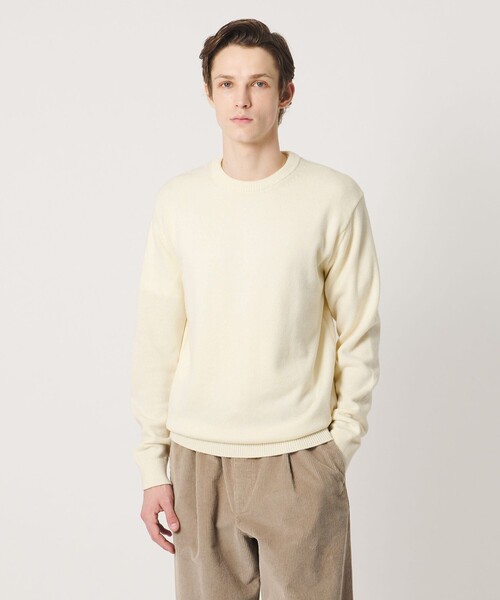 UNITED ARROWS(ユナイテッドアローズ)の「YAMAGATA ミドルゲージ クルーネック ニット(ニット/セーター・メンズ・オフホワイト/ネイビー/オリーブ/コバルトブルー/グレー系/ダークグレー・M/L/S/XL)」の16枚目の写真