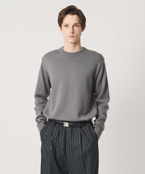 UNITED ARROWS(ユナイテッドアローズ)の「YAMAGATA ミドルゲージ クルーネック ニット(ニット/セーター・メンズ・オフホワイト/ネイビー/オリーブ/コバルトブルー/グレー系/ダークグレー・M/L/S/XL)」の19枚目の写真