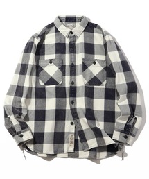 【HOUSTON/ヒューストン】VINTAGE BLOCK CHECK VIYELLA SHIRT/ビンテージ加工 ブロックチェックビエラシャツ