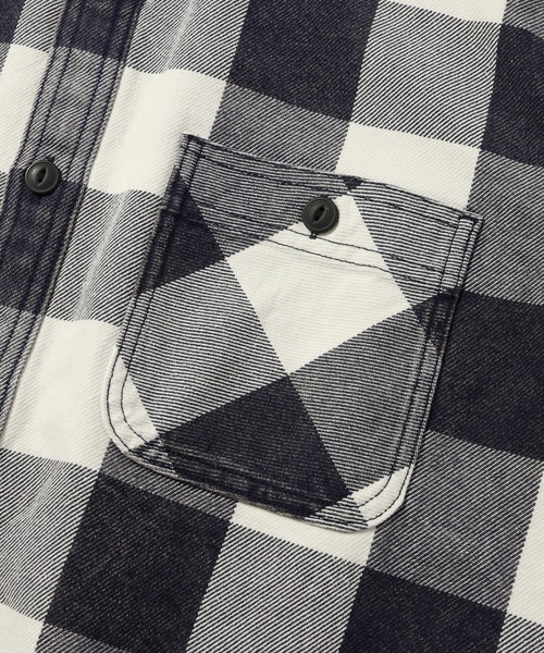 HOUSTON(ヒューストン)の「【HOUSTON/ヒューストン】VINTAGE BLOCK CHECK VIYELLA SHIRT/ビンテージ加工 ブロックチェックビエラシャツ(シャツ/ブラウス・メンズ・ライトグリーン系/レッド系/ネイビー系/ブラック系/ブラウン系・M/XL/L)」の8枚目の写真