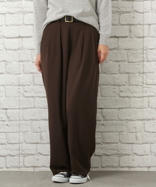 LEPSIM（レプシィム）の「タックイージーワイドパンツ2　736688（その他パンツ・レディース・ブラック/ホワイト/ブラウン・MEDIUM/LARGE）」の3枚目の写真