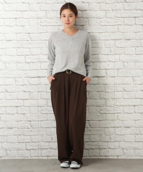 LEPSIM（レプシィム）の「タックイージーワイドパンツ2　736688（その他パンツ・レディース・ブラック/ホワイト/ブラウン・MEDIUM/LARGE）」の6枚目の写真