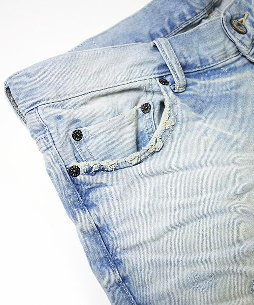 JACKROSE（ジャックローズ）の「スーパーストレッチダメージデニム（デニムパンツ・メンズ・サックスブルー・L/M/S/XL）」の5枚目の写真