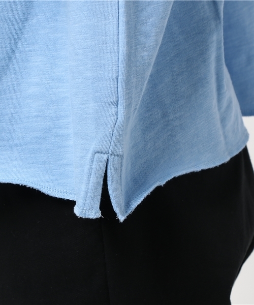 WEGO（ウィゴー）の「WEGO/スラブ裏毛BOXYビッグプルオーバー（Tシャツ/カットソー・メンズ・サックスブルー/杢グレー/オフホワイト/オレンジ/ベージュ/スミクロ/ライトピンク/ブルー系その他/オートミール・MEDIUM/LARGE）」の22枚目の写真