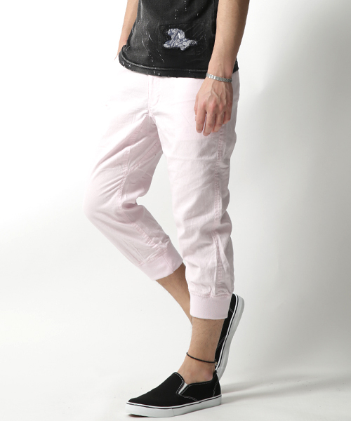 Rocky Monroe(ロッキーモンロー)の「コットンリネン イージークロップドジョガーパンツ 別注ワンマイルウェア(その他パンツ・メンズ・ベージュ/ネイビー/ブラック/カーキ/ホワイト/ピンク/ブルー/グレー/サックスブルー/ワンウォッシュ/ブラウン/チャコール/ブラック系/ブルーグレー/ベージュ系・M/LL/L/XXL/S)」の15枚目の写真