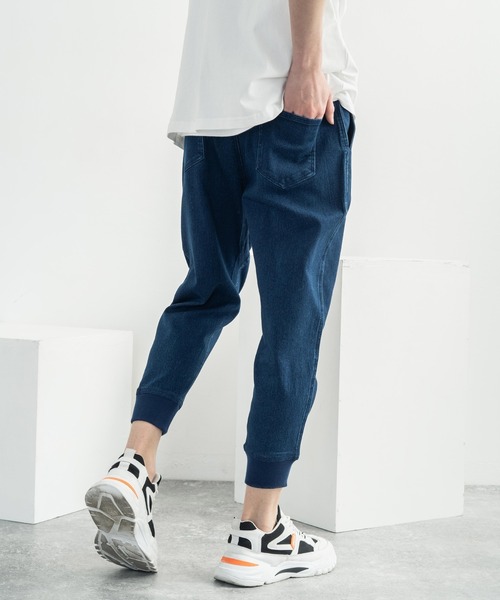 Rocky Monroe(ロッキーモンロー)の「コットンリネン イージークロップドジョガーパンツ 別注ワンマイルウェア(その他パンツ・メンズ・ベージュ/ネイビー/ブラック/カーキ/ホワイト/ピンク/ブルー/グレー/サックスブルー/ワンウォッシュ/ブラウン/チャコール/ブラック系/ブルーグレー/ベージュ系・M/LL/L/XXL/S)」の14枚目の写真