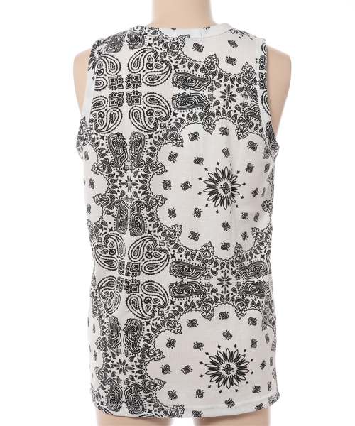 VENCEEXCHANGE（ヴァンスエクスチェンジ）の「ワッフルタンクトップ               （タンクトップ・メンズ・ブラック/ピンク/オフホワイト/コーラル・MEDIUM/LARGE）」の9枚目の写真