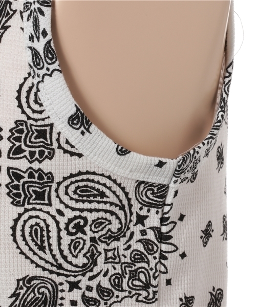 VENCEEXCHANGE（ヴァンスエクスチェンジ）の「ワッフルタンクトップ               （タンクトップ・メンズ・ブラック/ピンク/オフホワイト/コーラル・MEDIUM/LARGE）」の7枚目の写真