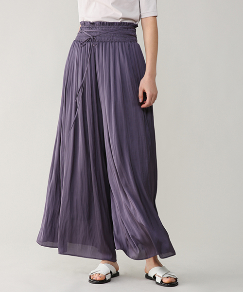 PEGGY LANA（ペギーラナ）の「Gloss Gather Wide PT（スカート・レディース・ピンク/ライトグレー/ネイビー・2/1）」の3枚目の写真