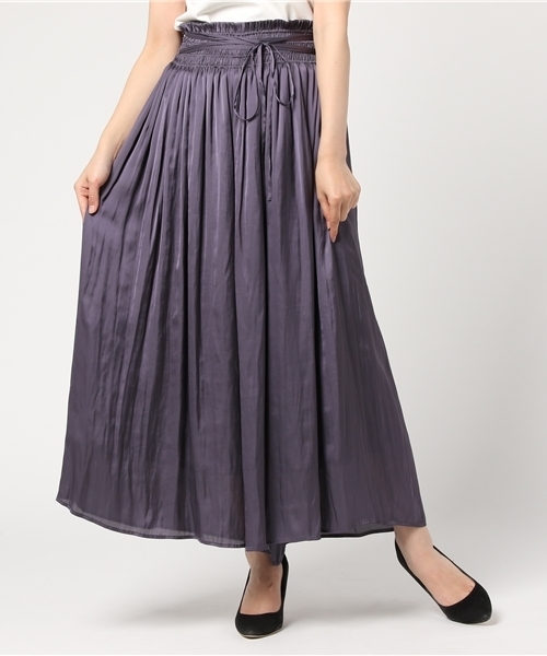 PEGGY LANA（ペギーラナ）の「Gloss Gather Wide PT（スカート・レディース・ピンク/ライトグレー/ネイビー・2/1）」の12枚目の写真