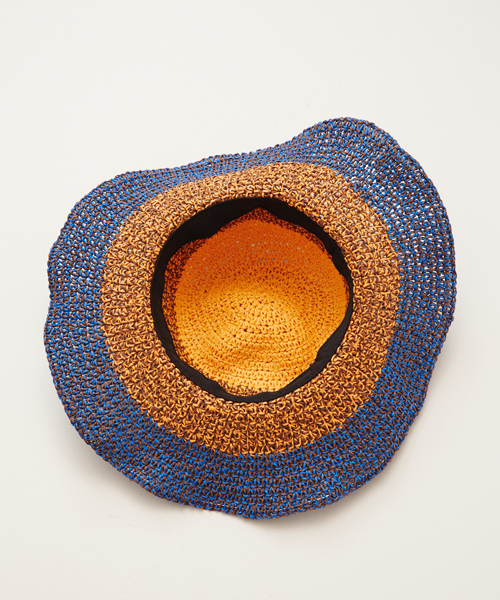 チャイハネ（チャイハネ）の「【チャイハネ】ワイドブリム エスニックペーパーハット（ハット・レディース・ネイビー/オレンジ/カーキ・FREE）」の14枚目の写真