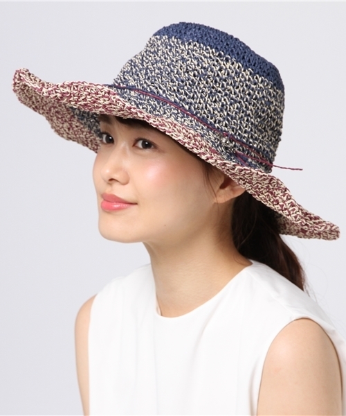 チャイハネ（チャイハネ）の「【チャイハネ】ワイドブリム エスニックペーパーハット（ハット・レディース・ネイビー/オレンジ/カーキ・FREE）」の9枚目の写真