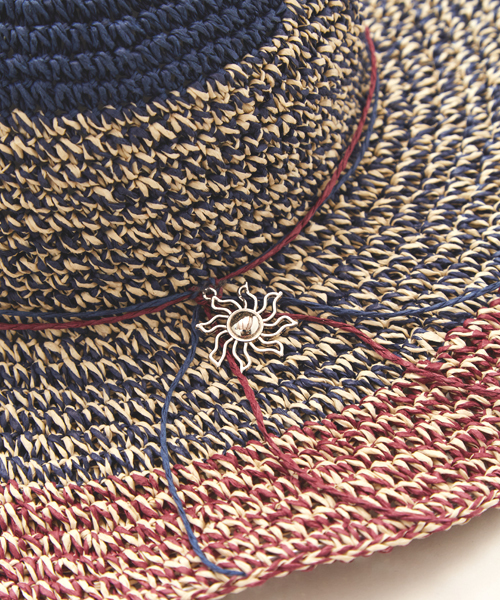 チャイハネ（チャイハネ）の「【チャイハネ】ワイドブリム エスニックペーパーハット（ハット・レディース・ネイビー/オレンジ/カーキ・FREE）」の11枚目の写真