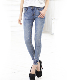 classicalelf | 裾スカル＆スタッズがかっこいいスキニーデニム(デニムパンツ)