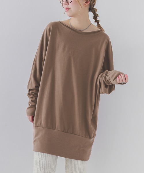 n'OrLABEL（ノアールレーベル）の「『リラックスドルマンカットソー』（Tシャツ/カットソー・レディース・ブラック/グレー/グリーン/カーキ/グリーン系その他/ブルー/ネイビー/ブルー系その他/スモークピンク/ピンク系その他/ワイン/チャコールグレー/オフホワイト/グレイッシュベージュ/ブラック系その他/チャコール/ホワイト/モカ・FREE）」の22枚目の写真