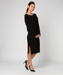 SLY | WIDE NECK RIB MIDI OP(ワンピース)