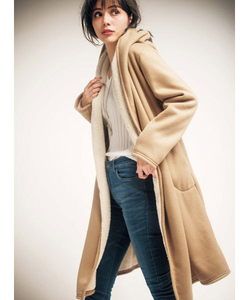 GeeRA（ジーラ）の「軽くてあったか総裏ボアガウンコート（その他