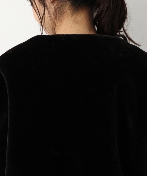 A part by（アパートバイ）の「FファーVノーカラーコート 776021 （その他アウター・レディース・ブラック/ブラウン/グリーン・FREE）」の14枚目の写真