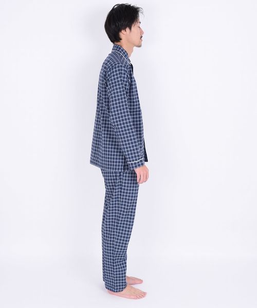 SHIPS Days（シップスデイズ）の「SHIPS Days: ミックス チェック パジャマ ◇（ルームウェア/パジャマ・メンズ・ネイビー/ダークブルー・S～Ｍ/M～Ｌ）」の6枚目の写真
