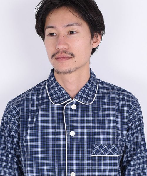 SHIPS Days（シップスデイズ）の「SHIPS Days: ミックス チェック パジャマ ◇（ルームウェア/パジャマ・メンズ・ネイビー/ダークブルー・S～Ｍ/M～Ｌ）」の13枚目の写真