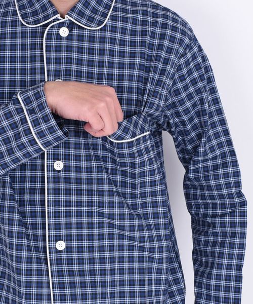 SHIPS Days（シップスデイズ）の「SHIPS Days: ミックス チェック パジャマ ◇（ルームウェア/パジャマ・メンズ・ネイビー/ダークブルー・S～Ｍ/M～Ｌ）」の8枚目の写真