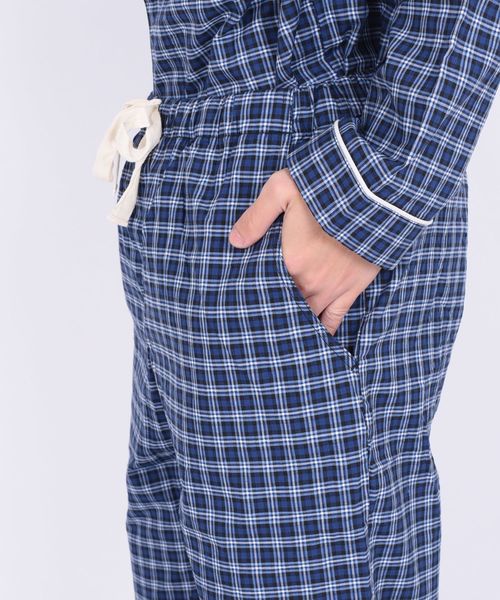 SHIPS Days（シップスデイズ）の「SHIPS Days: ミックス チェック パジャマ ◇（ルームウェア/パジャマ・メンズ・ネイビー/ダークブルー・S～Ｍ/M～Ｌ）」の3枚目の写真