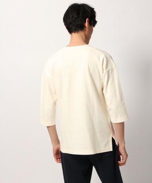 GLOBAL WORK(グローバルワーク)の「【ROOM】ヘンリーネック8分袖 Men/783165(Tシャツ/カットソー・メンズ・ライトピンク/ライトブルー/ホワイト・MEDIUM/LARGE)」の7枚目の写真