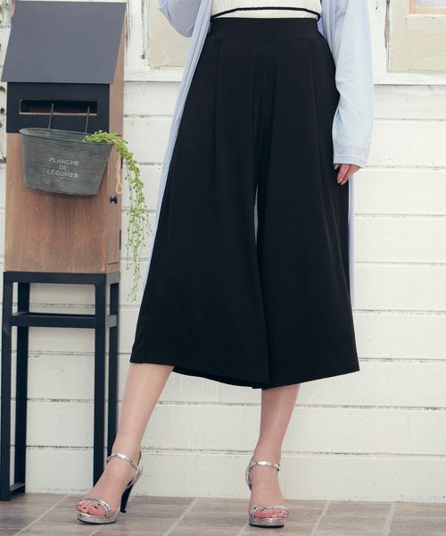 KOBE LETTUCE（コウベレタス）の「UVカットワイドパンツ＆ガウチョパンツ（その他パンツ・レディース・ブラック系その他/ブルー系その他/ブラック系その他2/ブルー系その他2/ネイビー/ブラック/モカ・FREE/3）」の3枚目の写真